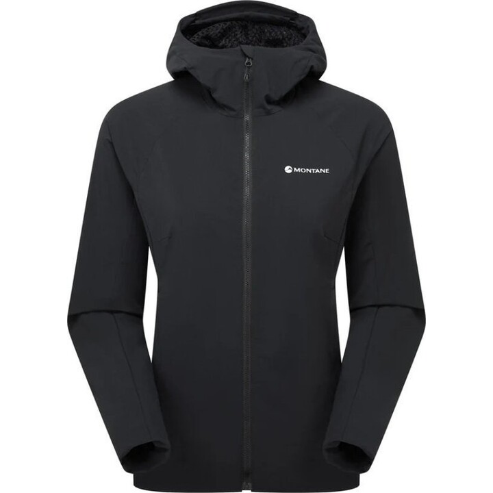 Jaqueta feminina Montane Khamsin Softshell com capuz - Preta Tamanho: P