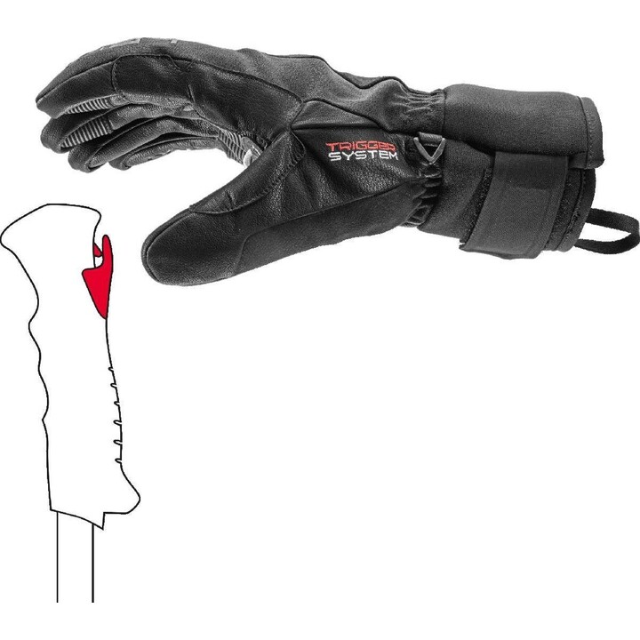 LEKI Argus 3D finger ski gloves black
