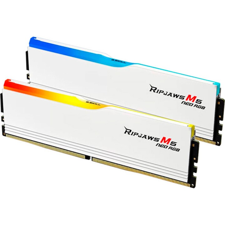 Kit 2 Memoria DDR5 G.SKill Ripjaws M5 Neo 64GB 2x32GB 6000MHz CL28 AMD EXPO Negro Blanco