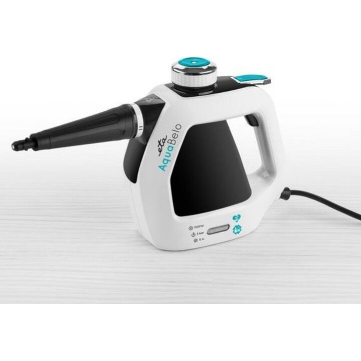Limpador a vapor portátil Eta 1264 90000 0,22 L 1000 W Preto, Branco