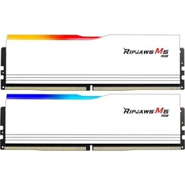 G.Skill Ripjaws M5 RGB F5-5200J4040A16GX2-RM5RW 32 Go (2 x 16 Go) DDR5 5 200 MHz CL40, kit double canal, RGB blanc, mémoire RAM 