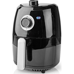 NEDIS KAAF120FBK Heißluftfritteuse | 2,4 l | Timer: 30 Min. | Analog | Schwarz/Aluminium