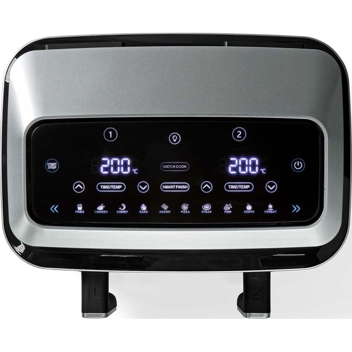 Fritadeira dupla NEDIS KAAF320BK, 4,2 L, de chão, 2600 W, fritadeira de ar quente, preta