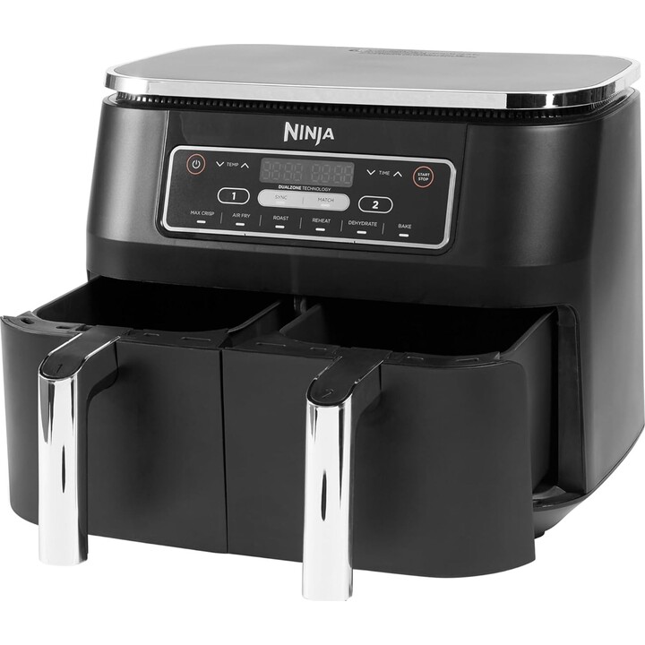 Ninja Foodi AF300EU Heißluftfritteuse mit zwei Zonen, 2470 W, 7,6 Liter, Kunststoff, schwarz