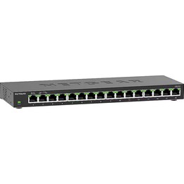 NETGEAR GS316 16 Port Gigabit Unmanaged Desktop Switch Fanless Black