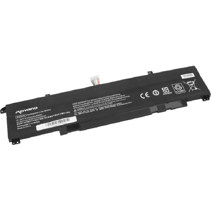 Batterie Movano compatible avec l'ordinateur portable HP WK04XL, 15,4 V, 4 400 mAh