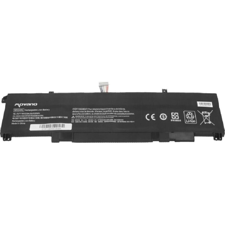 Batterie Movano compatible avec l'ordinateur portable HP WK04XL, 15,4 V, 4 400 mAh