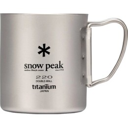 Taza de titanio de doble pared Snow Peak de 220 ml