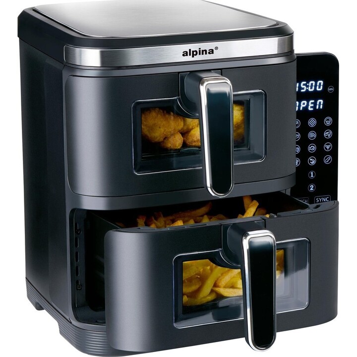 ALPINA Air Fryer 2x5.5 l 2800 W Black