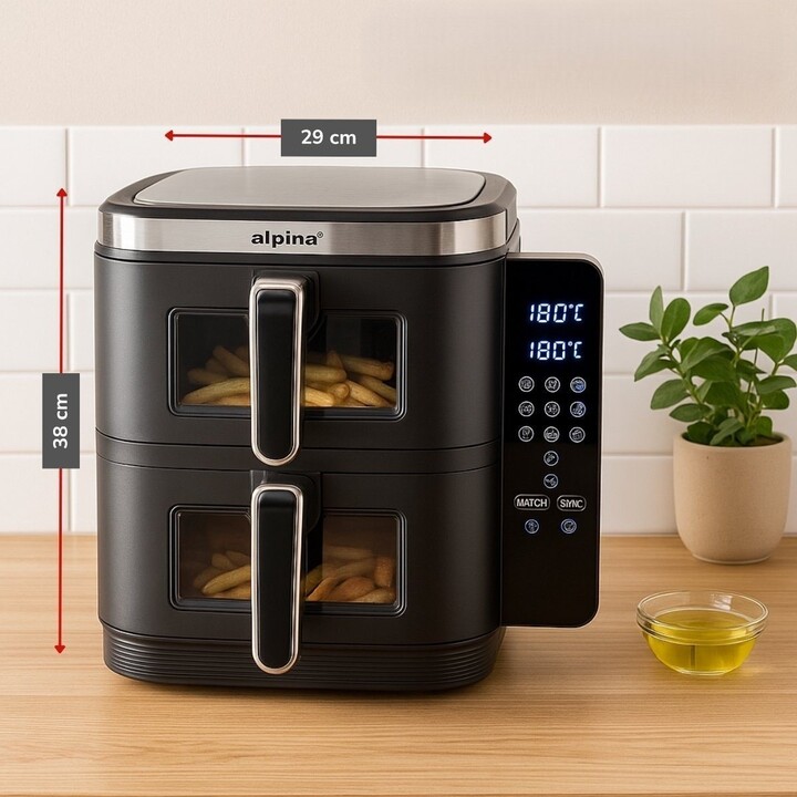 Air Fryer ALPINA 2x5,5l 2800w czarny