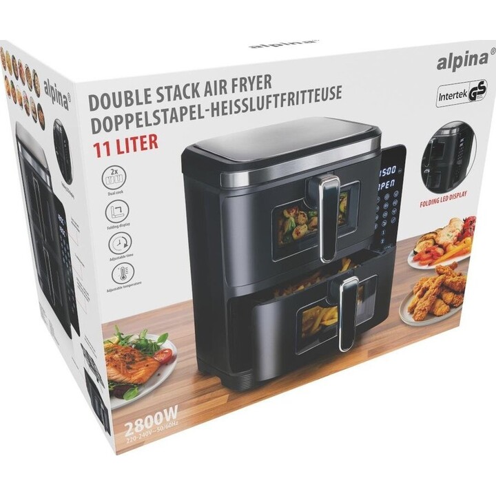 Fritadeira Elétrica ALPINA 2x5,5 l 2800 W Preta