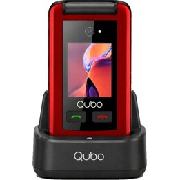 Teléfono Móvil Qubo X-247RDC 4G para Personas Mayores/ Rojo