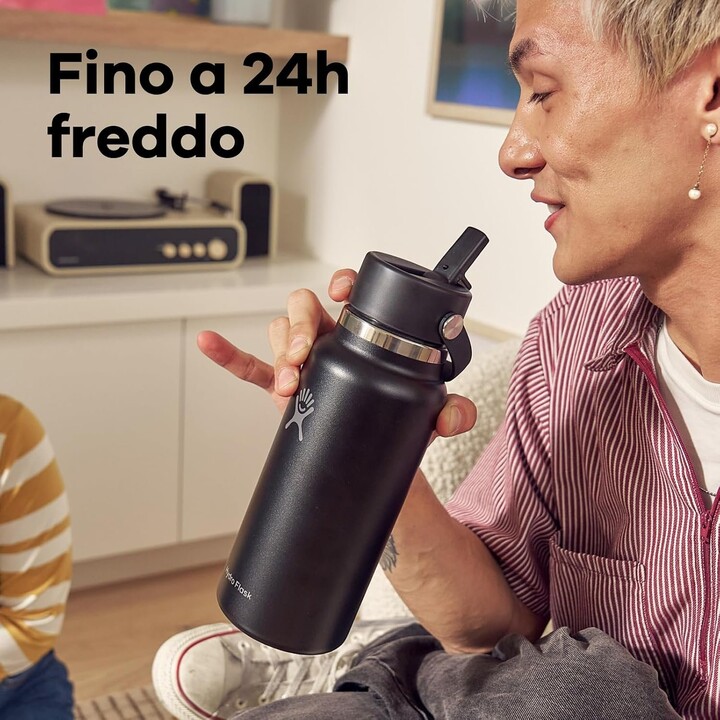 Butelka termiczna Hydro Flask 32 Oz Wide Flex Straw Cap (946 ml) - blk