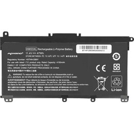 Batteria Movano compatibile con il portatile HP HW03XL, 11,4 V, 4150 mAh