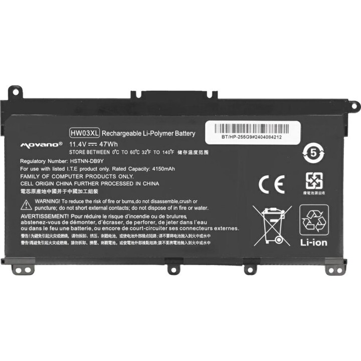 Movano-kompatibler Akku für HP HW03XL Laptop, 11,4 V, 4150 mAh