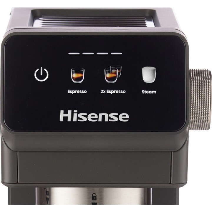 Hisense HESCM20LP Cafetera espresso 20 bar con PID, antracita