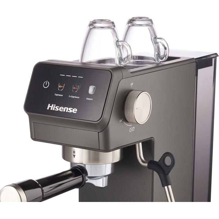 Hisense HESCM20LP Espresso machine 20 bar with PID, anthracite