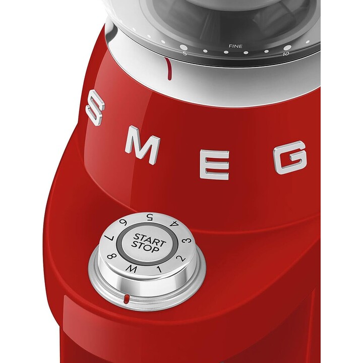 Molino de café Smeg 50'style rojo cgf03rdeu