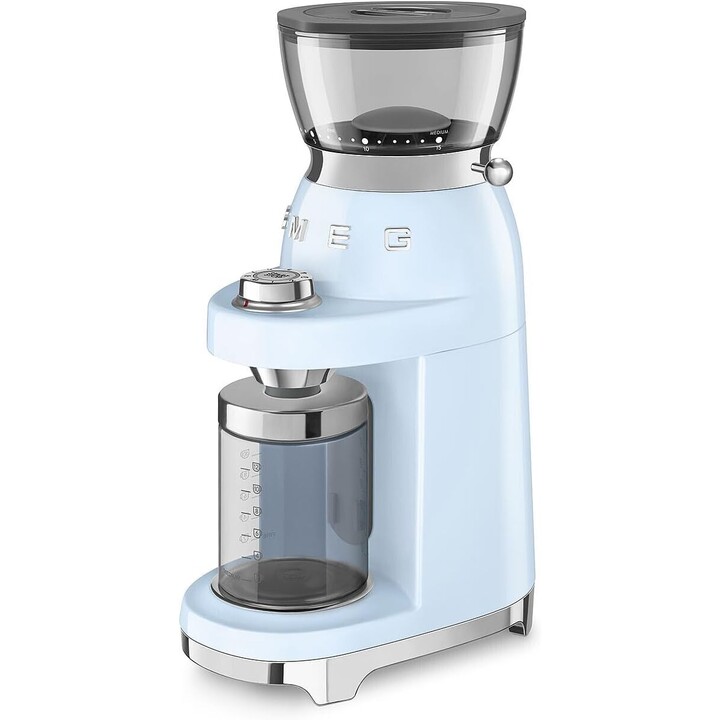 Moulin à café Smeg 50'style bleu pastel CGF03PBEU