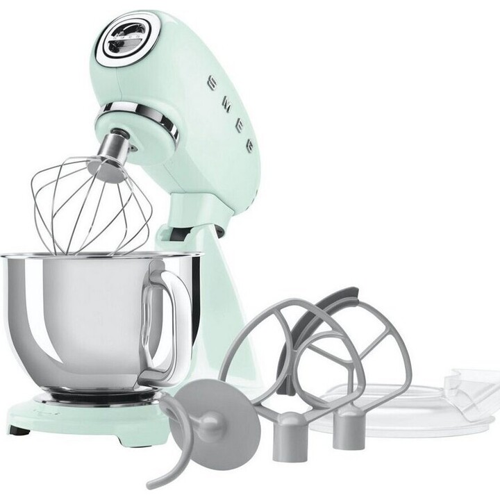 Smeg Küchenmaschine im 50er-Jahre-Stil, pastellgrün, SMF05PGEU