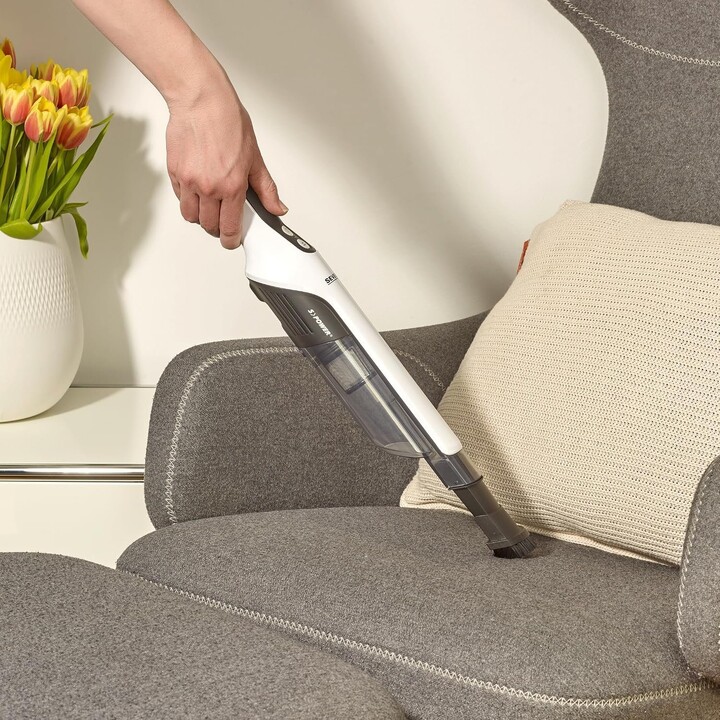 Cordless Handheld Vacuum Cleaner White Bagless Dry 0.2L