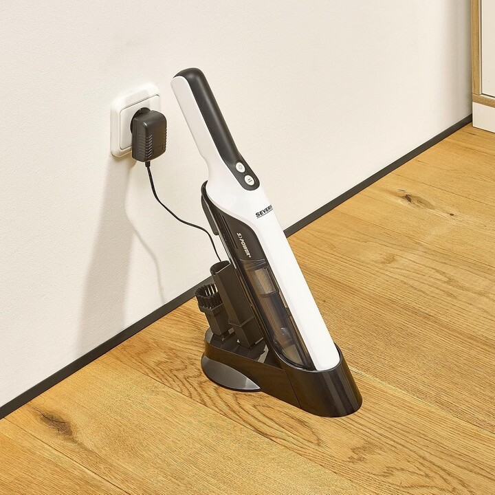 Cordless Handheld Vacuum Cleaner White Bagless Dry 0.2L