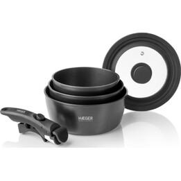 Conjunto de 5 peças (frigideira + tampa + cabo)