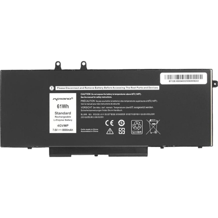 Movano Batería compatible para portátil DELL Latitude 5400 7.6V 8000 mAh