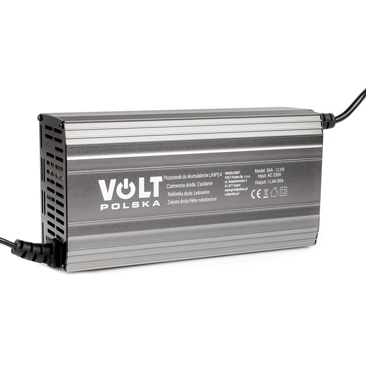 VOLT POLSKA LiFePO4 30A Batterieladegerät 12,8V schwarz