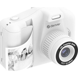 Fotocamera digitale Denver KPC-1370W bianca da 2,8" per bambini con stampante integrata