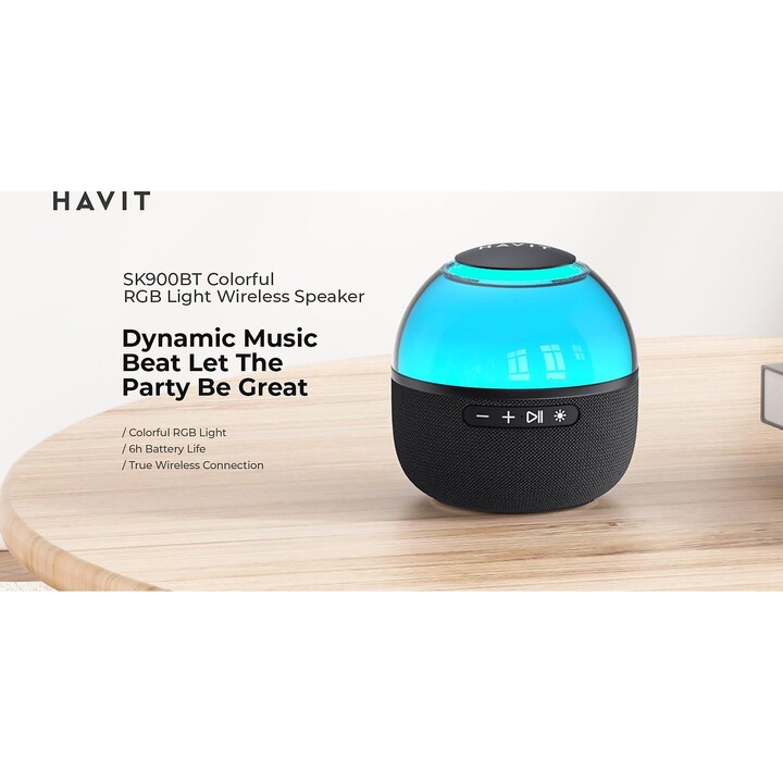 Alto-falante Bluetooth sem fio Havit Sk900bt, preto