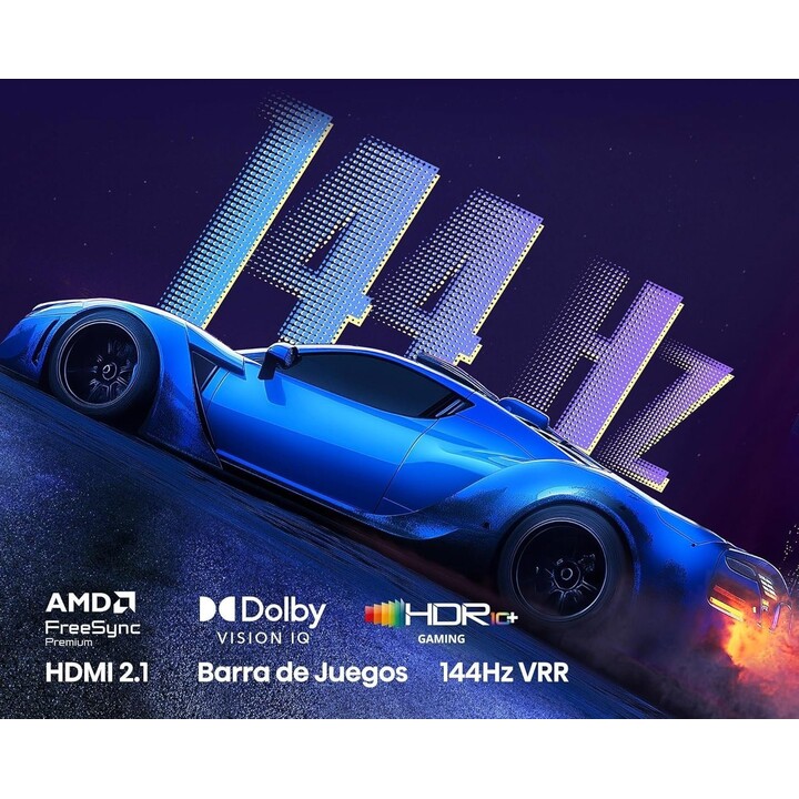 Smart TV Hisense 65E7S Pro Hi-QLED da 65", modalità Game a 144 Hz nativi, Hi-QLED Color, Dolby Vision, Atmos, AMD FreeSync Premi