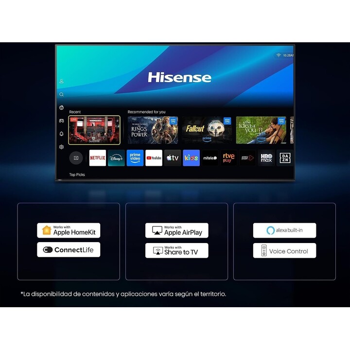 Hisense 65E7S Pro Hi-QLED Smart TV 65", Game Mode 144 Hz Native, Hi-QLED Color, Dolby Vison.Atmos, AMD FreeSync Premium Pro, HDR