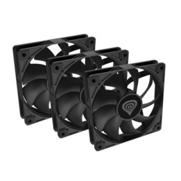 Ventoinha Genesis Oxal 120 para Gabinete de Computador, 12cm, Preta, Pacote com 3 Unidades