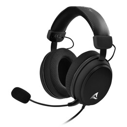 Auriculares Sharkoon Skiller SGH25 estéreo con cable, color negro.