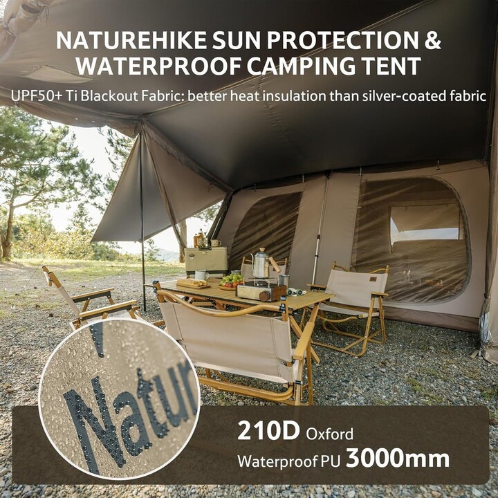Naturehike Village 13 Pro Zelt, Flaggschiff-Modell, dunkelbraun