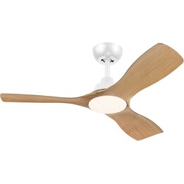 Ventilatore da soffitto Philips Olas da 132 cm con luce a LED da 30 W + 24 W, bianco/legno