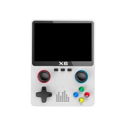 X6 Retro-Spielkonsole / 11 Simulatoren / 3,5-Zoll-IPS-Bildschirm / Weiß