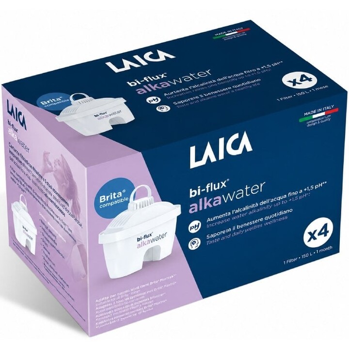 BI-FLUX Alka Water Laica K4MEU01 Filters/ Pack 4