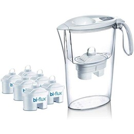 Laica Stream Filter Jug Pack / 2.3L / White / Jug + 6 BI-FLUX Filters