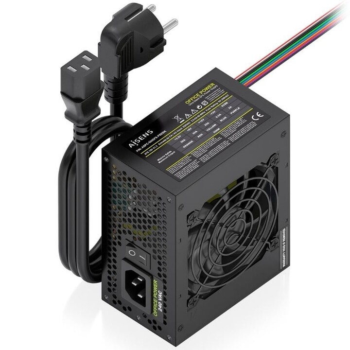 Aisens ASPC-500SFX-PSEBK SFX-Netzteil / 500 W / 8 cm Lüfter