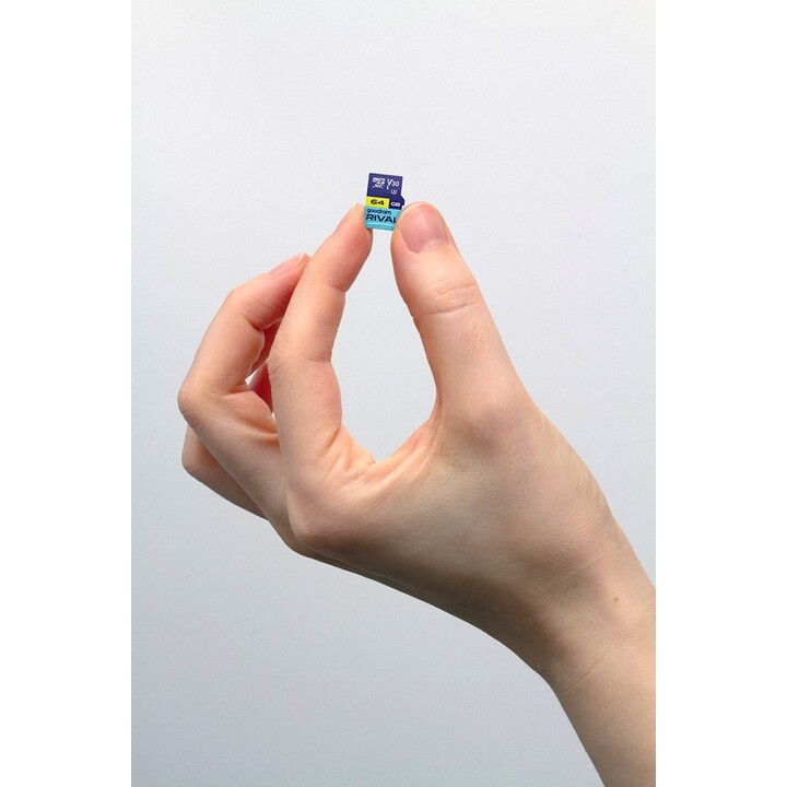 Scheda microSDXC GOODRAM 64GB V30 UHS I U3 RIVAL + Adattatore