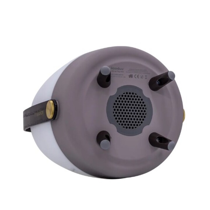 Caixa de Som Portátil Mono Kooduu Lite-up PLAY Mini Bege, Branca, Madeira 8W