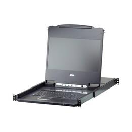 ATEN CL6708MW-ATA-AG Konsolenregal 43,9 cm (17.3") 1920 x 1080 Pixel Metall, Kunststoff Schwarz 1U