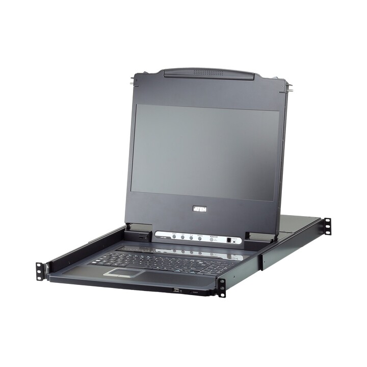 ATEN CL6708MW-ATA-AG consola de rack 43,9 cm (17.3") 1920 x 1080 Pixeles Metal, Plástico Negro 1U