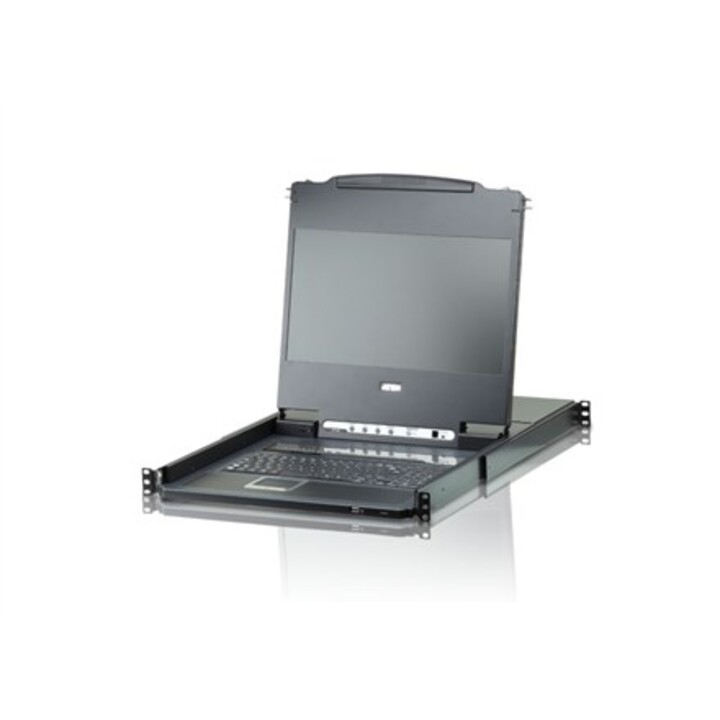 ATEN CL6708MW-ATA-AG consola de rack 43,9 cm (17.3") 1920 x 1080 Pixeles Metal, Plástico Negro 1U