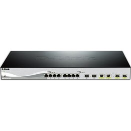 Switch Ethernet D-LINK gestito di livello 2 da 10 G (100/1000/10000) 1U, nero, argento