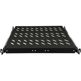 Tiroir coulissant 19" 1U profondeur 570mm, couleur noir, 4 points de fixation ALANTEC