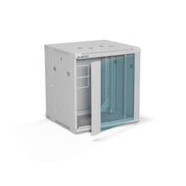 Armário de parede de 19" 12U 600x600, seção dupla, porta de vidro de folha única, painel traseiro totalmente removível, pai