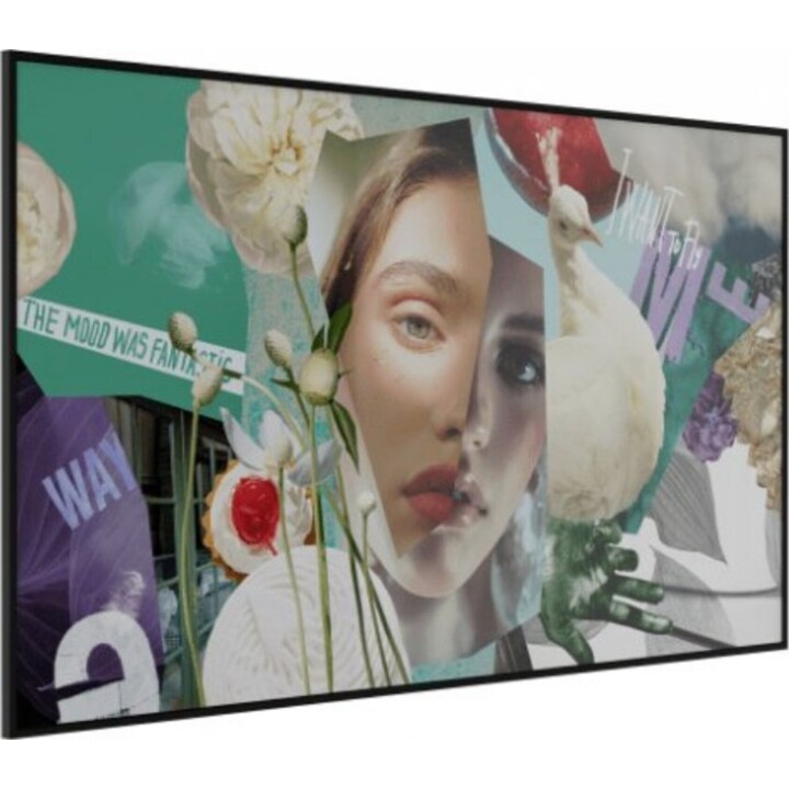 Painel de sinalização LCD Hikvision DS-D6075UN de 75", com moldura fina e suporte de parede para videowall da Hikvision